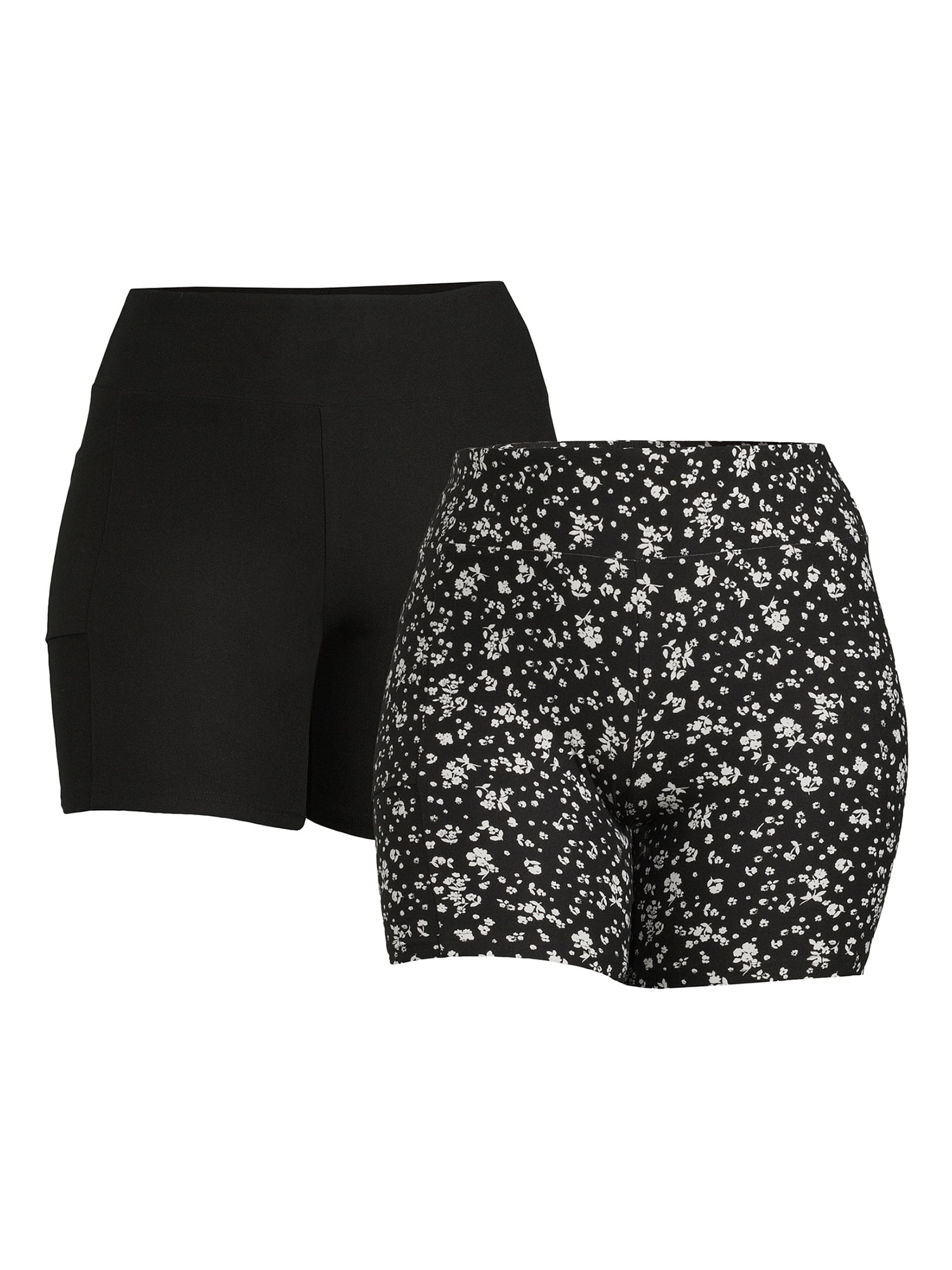 No Boundaries Juniors Plus Size Bike Shorts with Cell Phone Pockets, 7