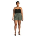 thumbnail image 1 of No Boundaries Cargo Romper with Cami Top, Women's and Women's Plus, 1 of 5