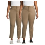 No Boundaries Juniors' Plus Size Classic Skinny Jeans, 2-Pack