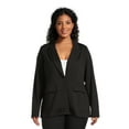 thumbnail image 1 of No Boundaries Juniors Plus Size Double Knit Blazer, 1 of 5