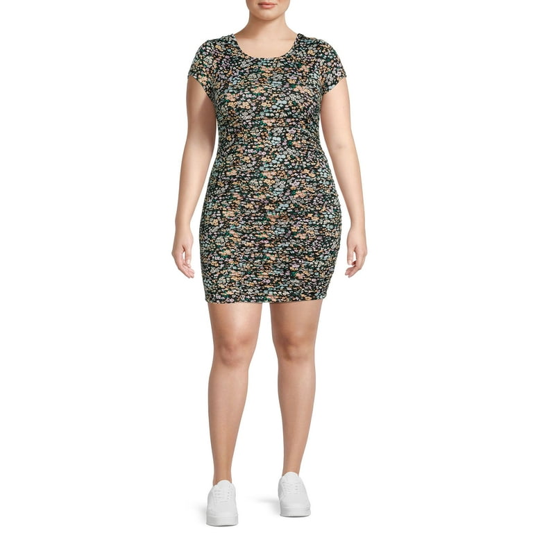 No Boundaries Juniors Plus Size Double Ruched Front Dress