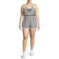 thumbnail image 1 of No Boundaries Juniors' Plus Size Double Strap Romper, 1 of 5