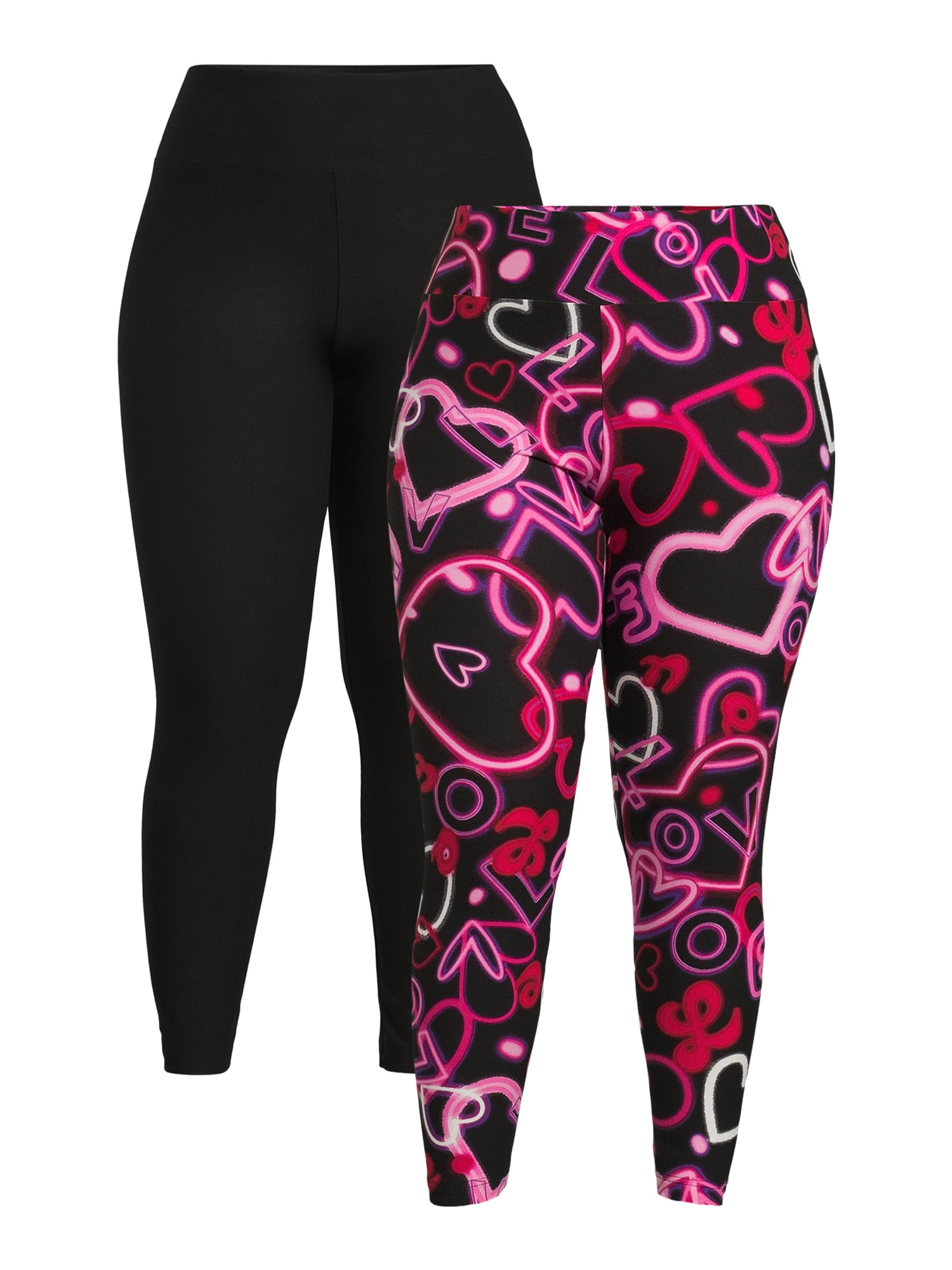No Boundaries Sueded Leggings 2 Pack 27 Inseam Sizes S 4X Walmart