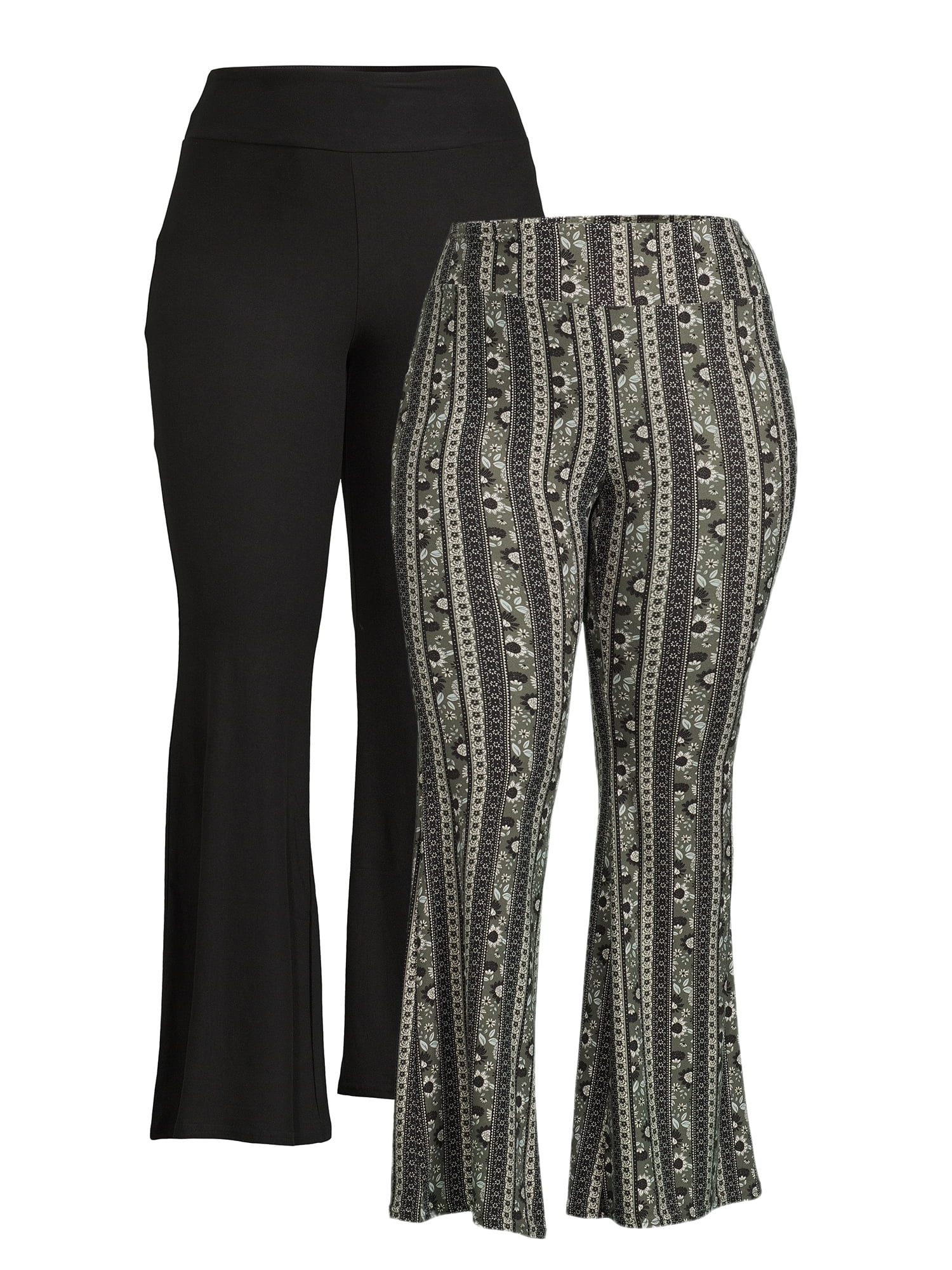 【2plan】Pound Flare Wide Slacks No-Boundaries-Juniors-Plus-