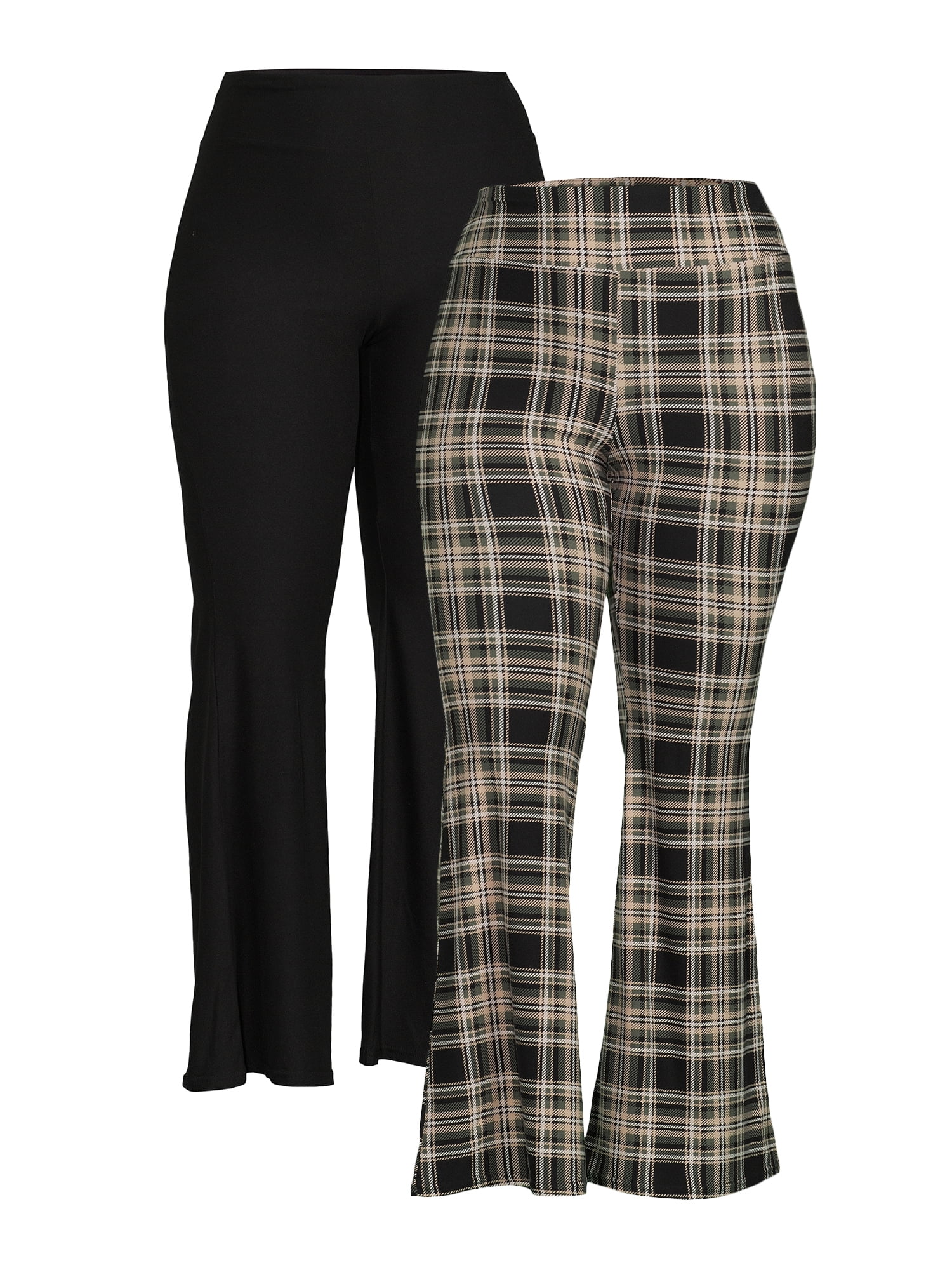 No Boundaries Women's Black & Golden Flare Pants Size X-LARGE (XL) 90%  Polyester