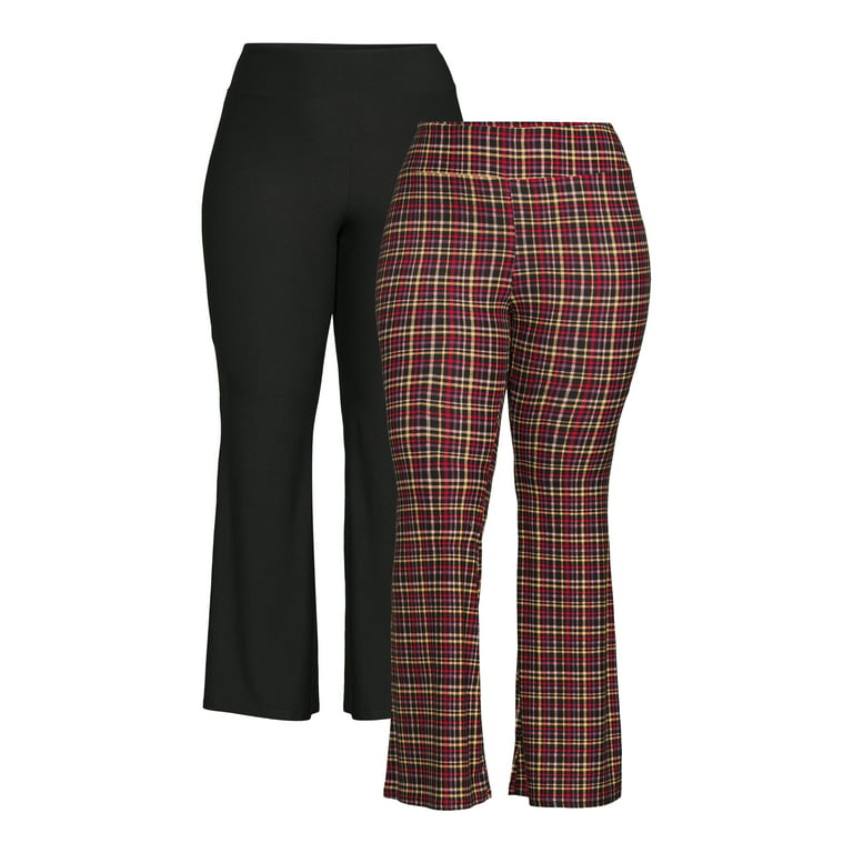 No Boundaries Juniors' Knit Flare Pants, 2-Pack - Walmart.com