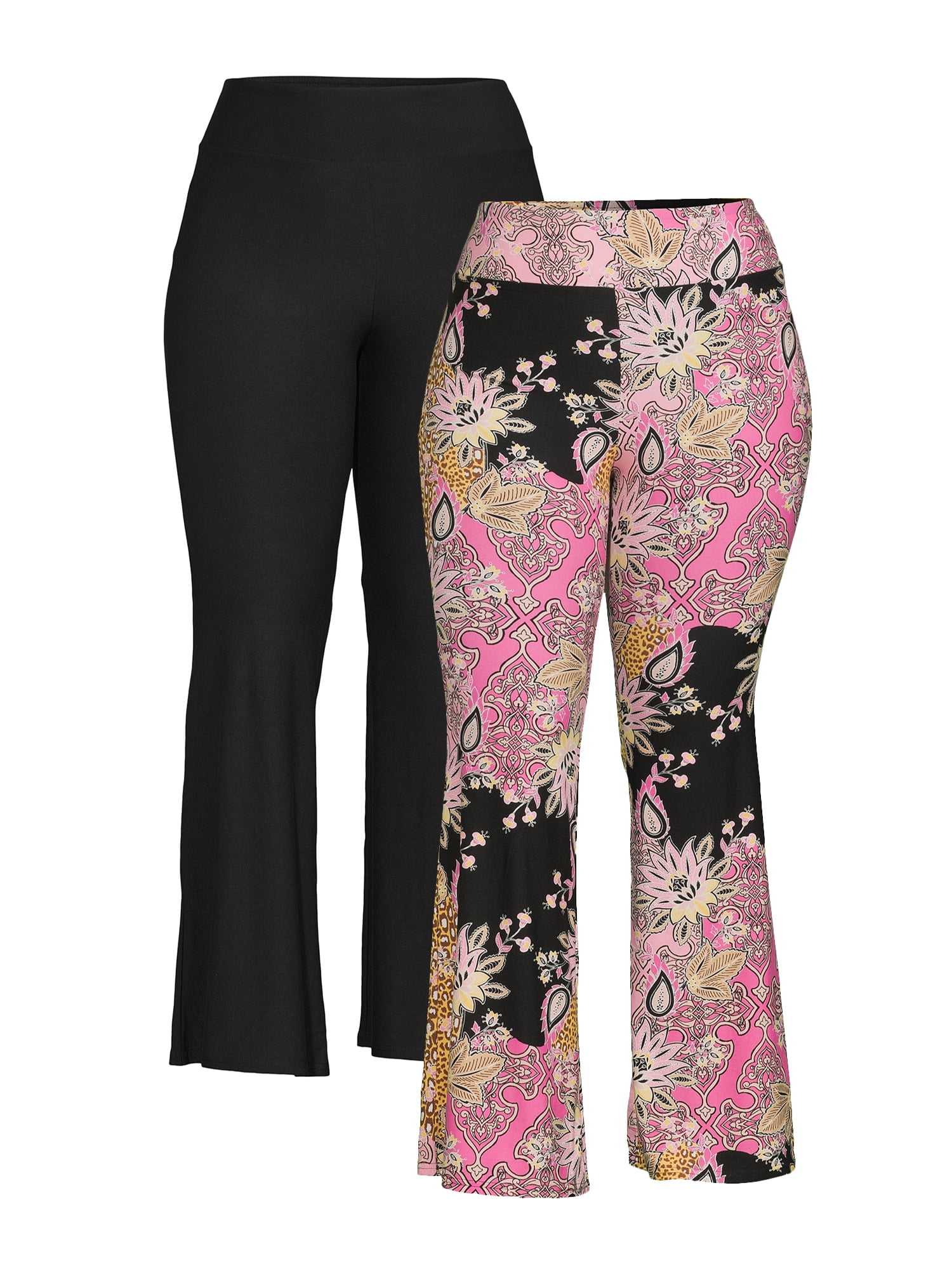 Celebrity Pink Women's Plus Size Trendy Zip-Pocket Pull-On Pants (1X, Black)