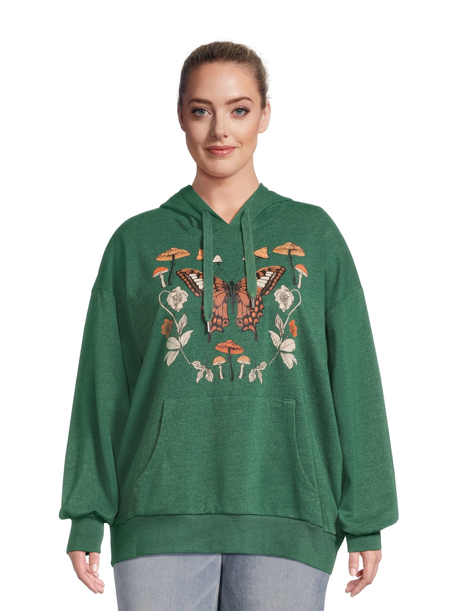 Green tea mineral clearance wash lace up hoodie