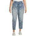 thumbnail image 1 of No Boundaries Juniors' Plus Size High Rise Slim Straight Jeans, 1 of 5