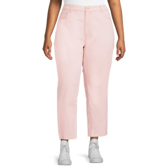 No Boundaries Juniors' Plus Size High Rise Slim Straight Jeans