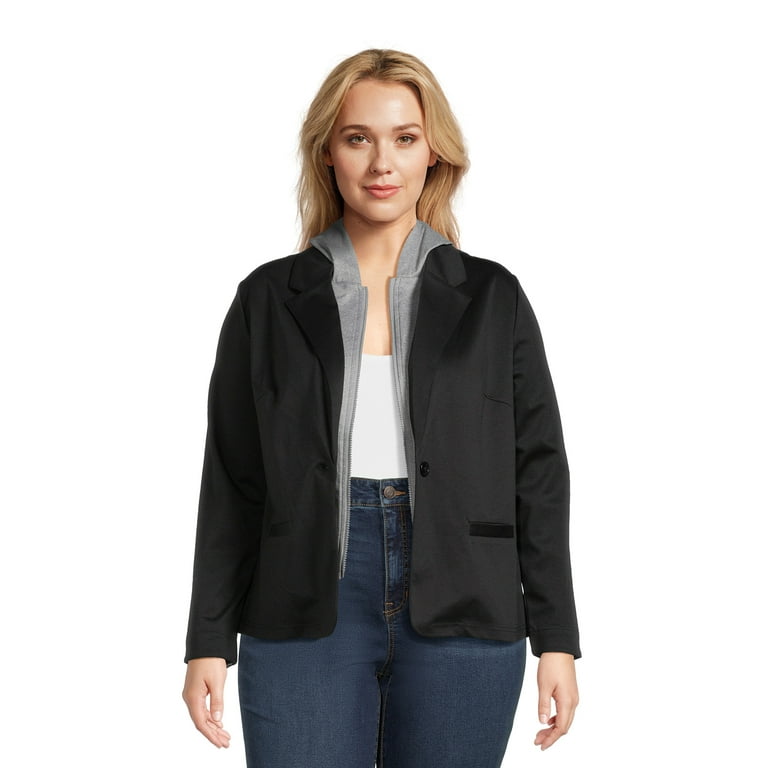 Hooded hot sale blazer womens