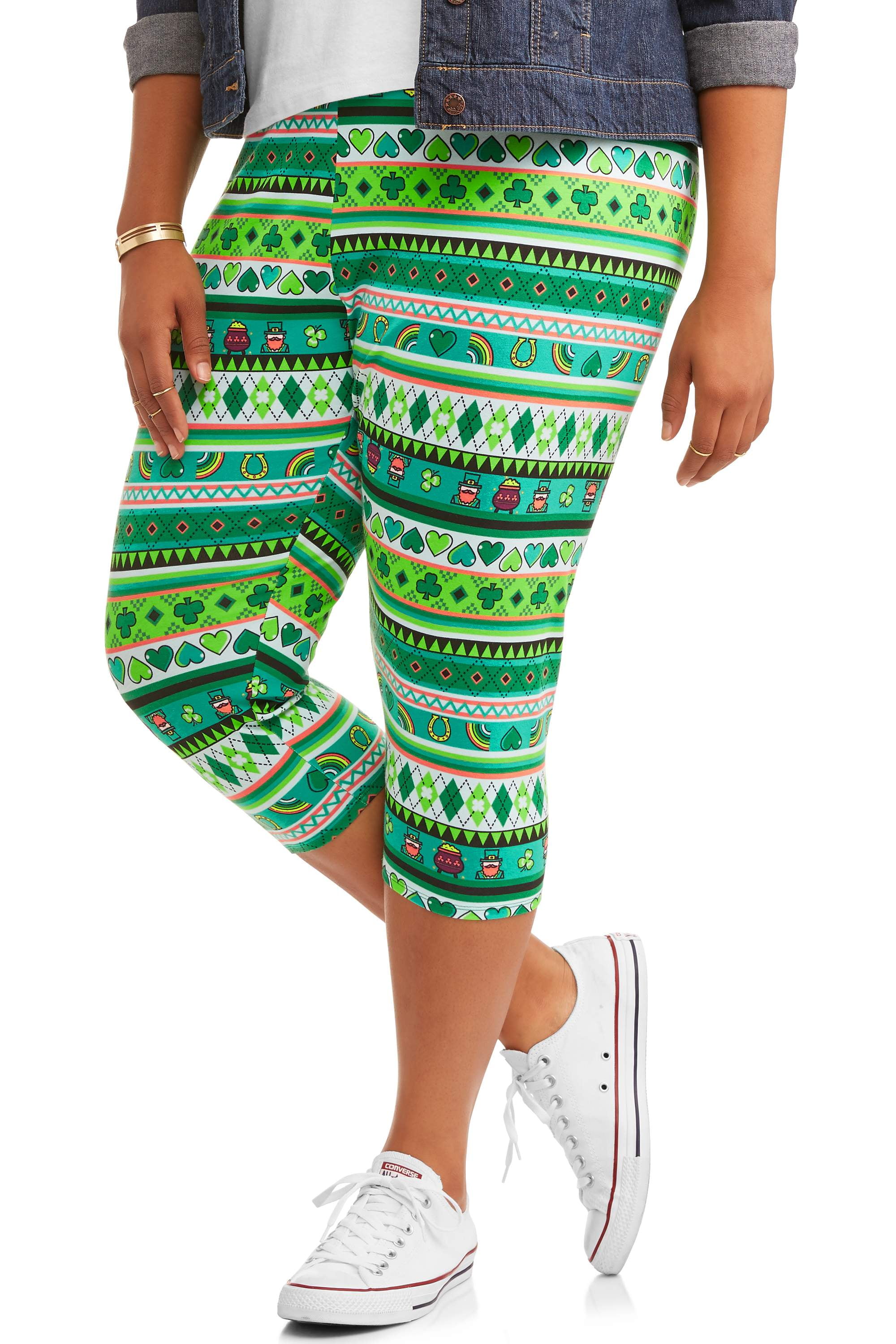 No Boundaries Juniors' Plus Size Printed Capri Legging