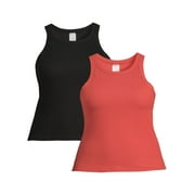 No Boundaries Juniors Plus Size Racerback Tank Top, 2-Pack