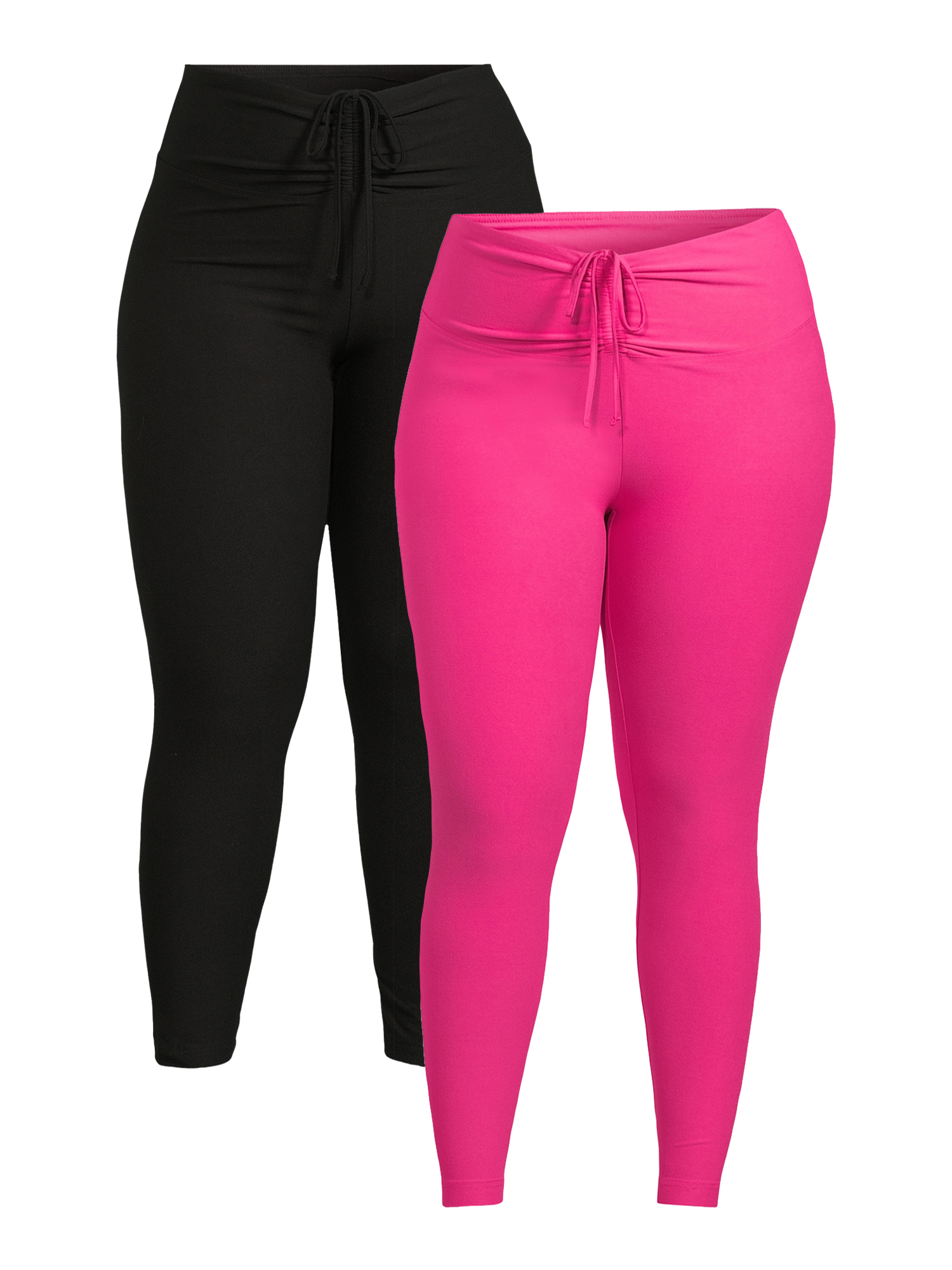 No Boundaries Juniors Plus Size Ruched Leggings, 27” Inseam,