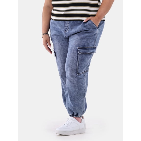 No Boundaries Utility Jogger Pants, 27" Inseam, Women's