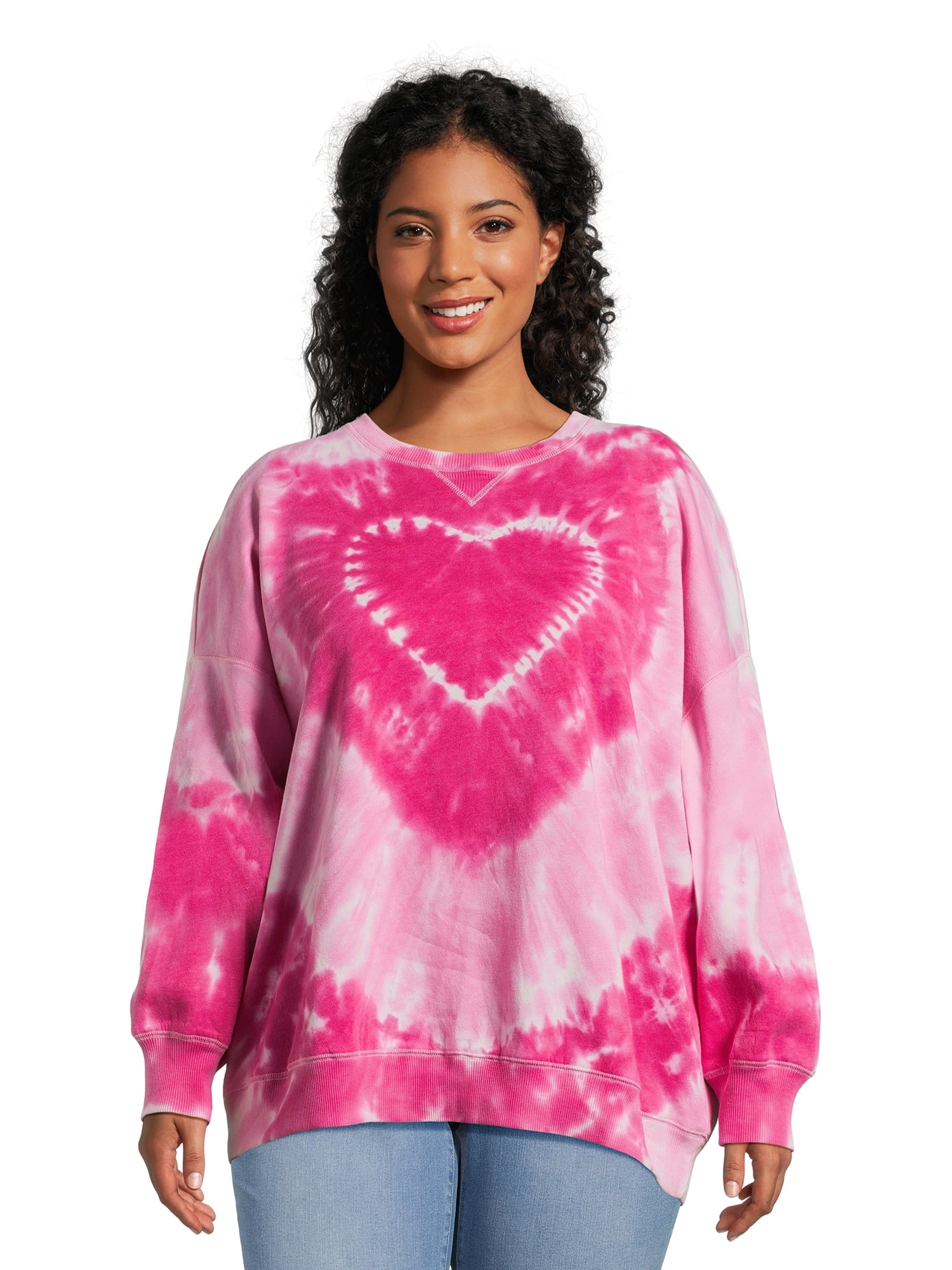 Rose Sweatshirt Crewneck Pure Jill, Size 1x