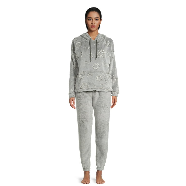 No Boundaries Juniors Plush Hoodie and Jogger Pants Set 2 Piece