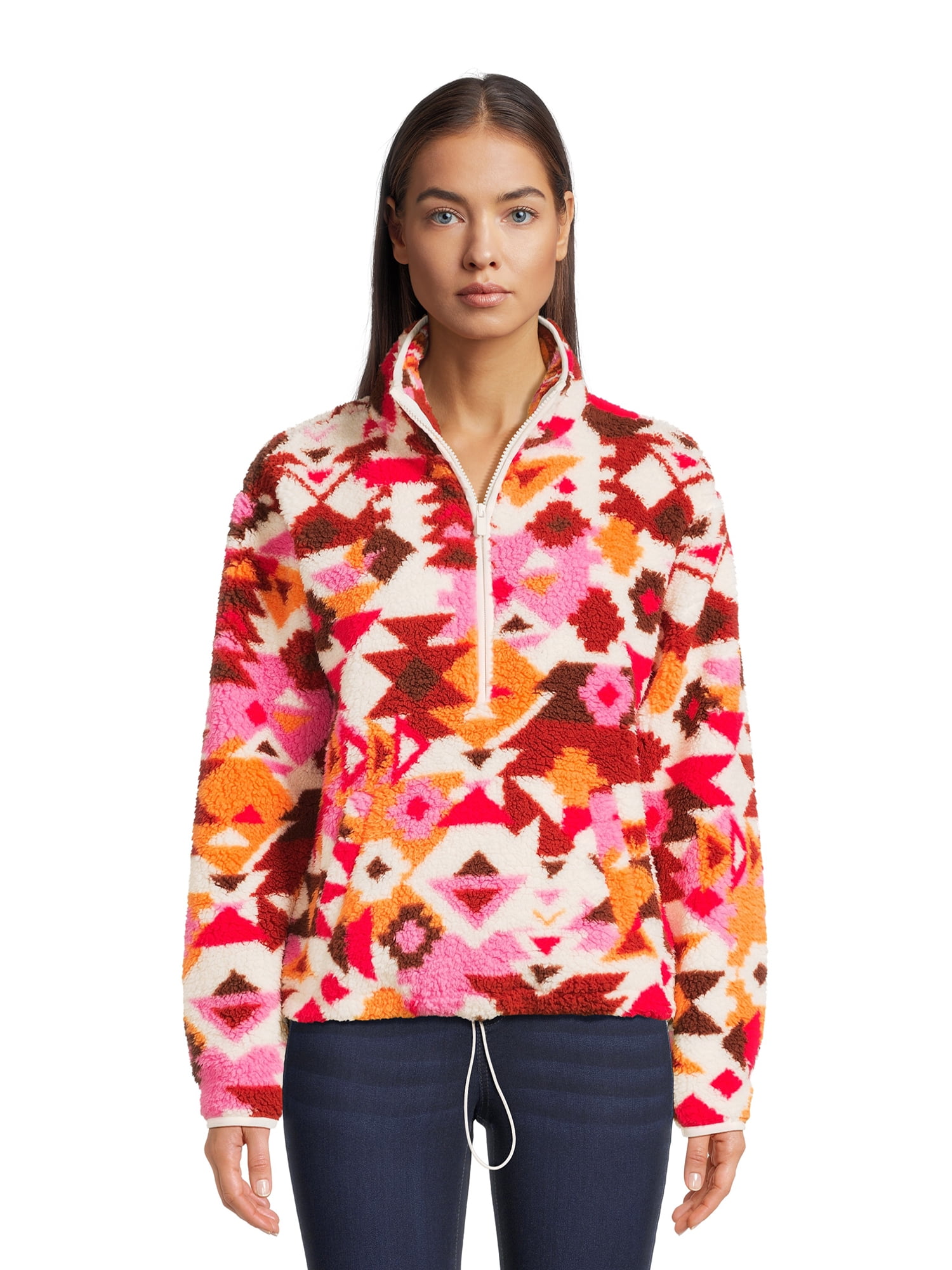 No boundaries sherpa pullover walmart best sale