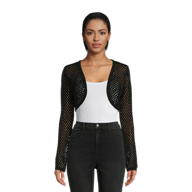 Net black shrug hotsell