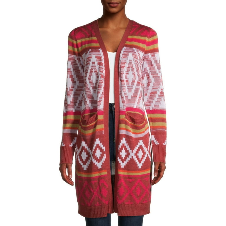Printed duster cardigan hot sale