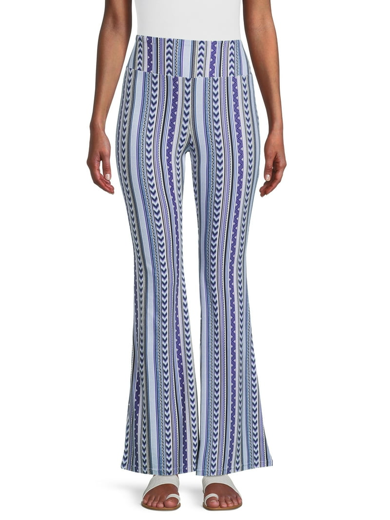 No Boundaries Juniors Print Flare Pants, 32