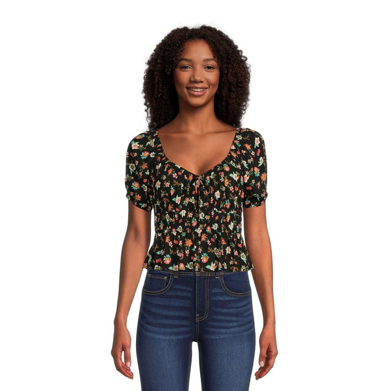Puff sleeve peasant 2025 top
