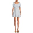 thumbnail image 1 of No Boundaries Juniors’ Puff Sleeve Dress, 1 of 5