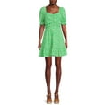 thumbnail image 1 of No Boundaries Juniors’ Puff Sleeve Dress, 1 of 5