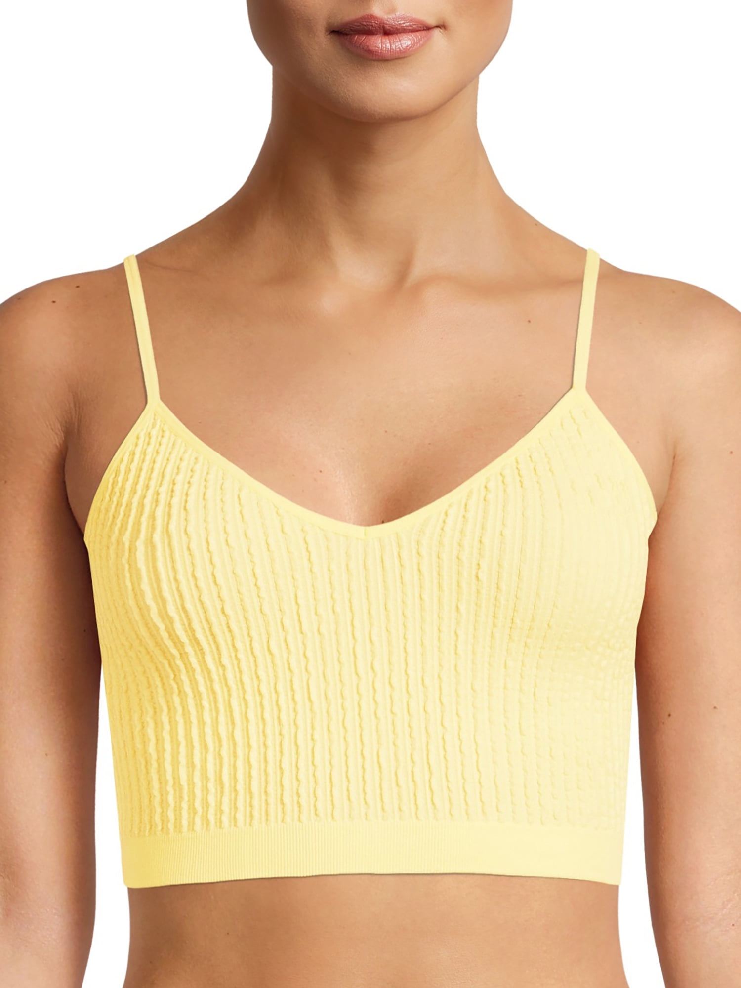 No Boundaries Juniors' Puff Texture Unlined Brami Bra