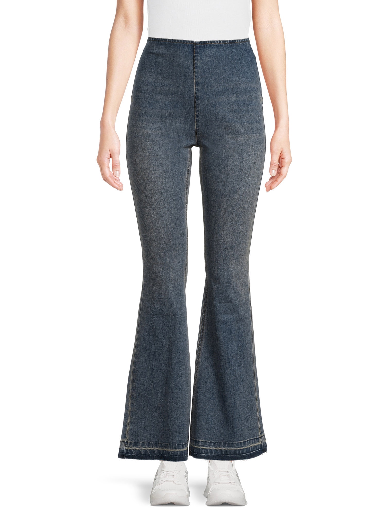 No Boundaries Juniors Pull On Flare Jeans, Sizes XS-XXXL - Walmart.com