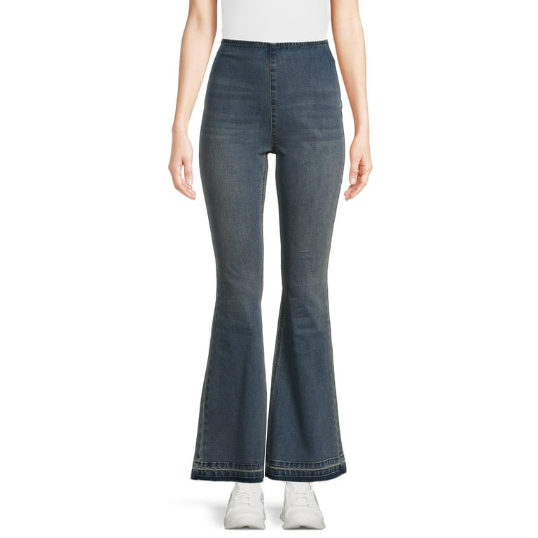 No Boundaries Juniors Pull On Flare Jeans 
