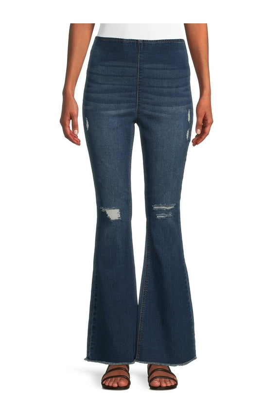 Juniors Pull-On Flare Jeans