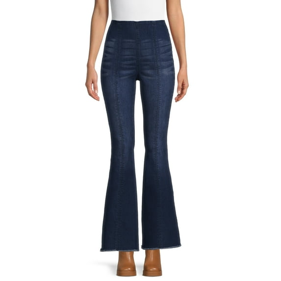 No Boundaries Juniors' Pull On Flare Jeans