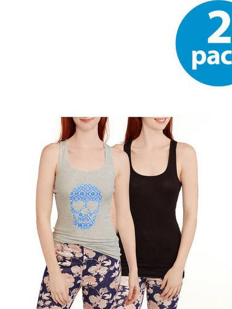 No Boundaries Juniors' Racerback Ribbed Tank, 2Pack