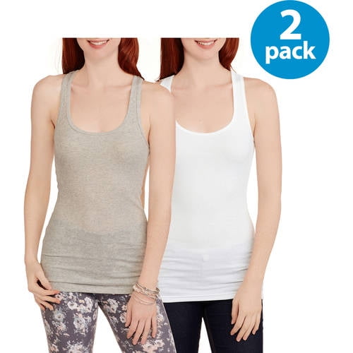No Boundaries Juniors' Racerback Ribbed Tank 2 Pack