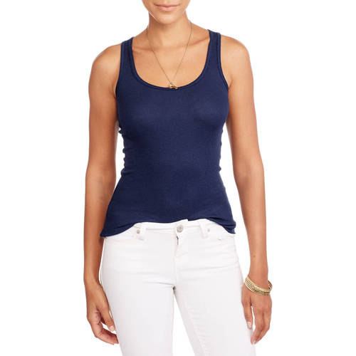 No Boundaries Juniors' Racerback Ribbed Tank