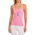 thumbnail image 1 of No Boundaries Juniors' Racerback Ribbed Tank, 1 of 2