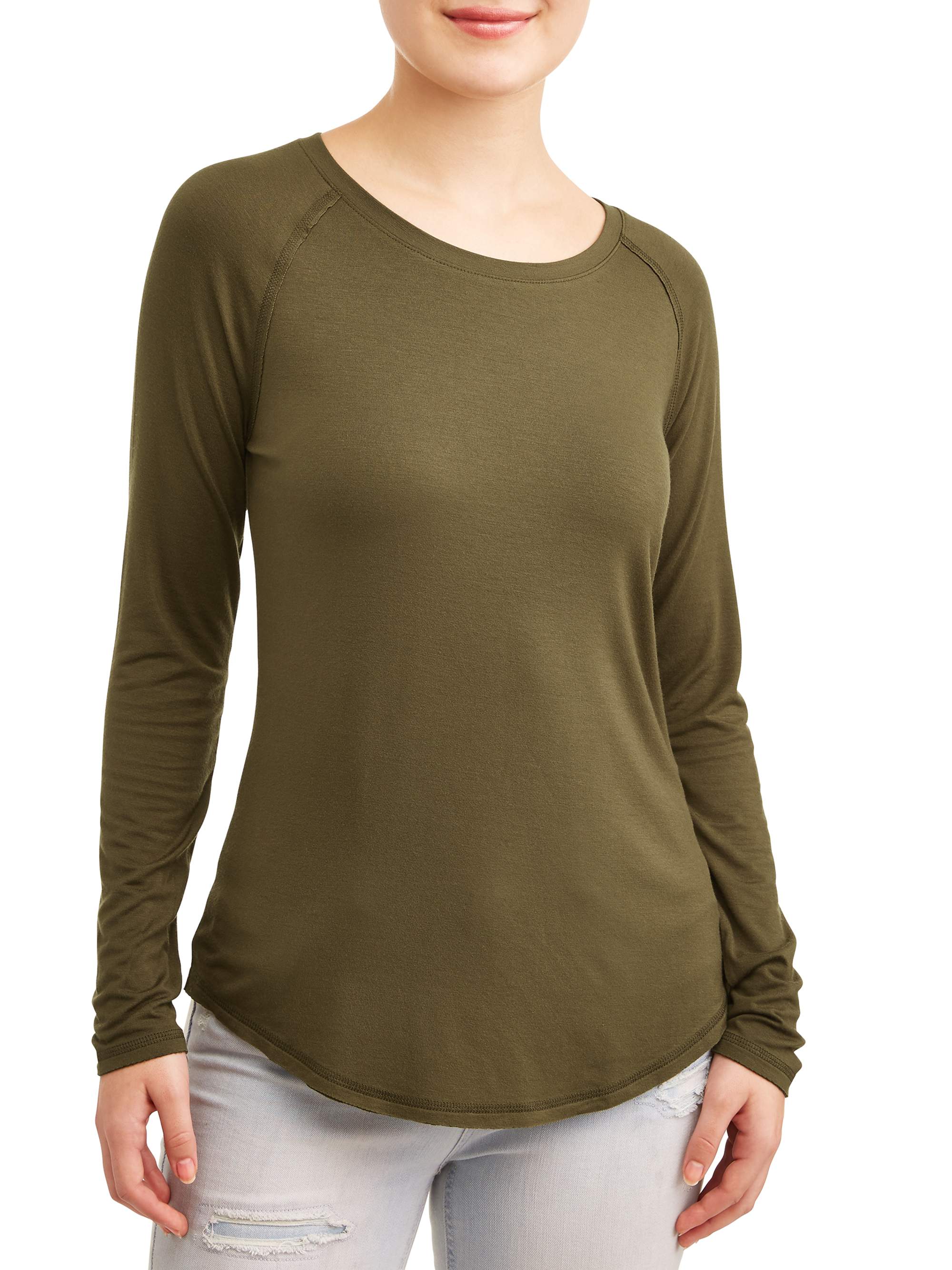 No Boundaries, Tops, Olive Longsleeved Tee