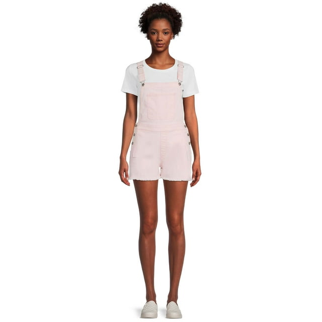 No Boundaries Juniors Relaxed Boyfriend Shortalls, Sizes XS-XXXL