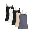 thumbnail image 1 of No Boundaries Rib Cami Top, 1 or 5-Pack, Women's, 1 of 5
