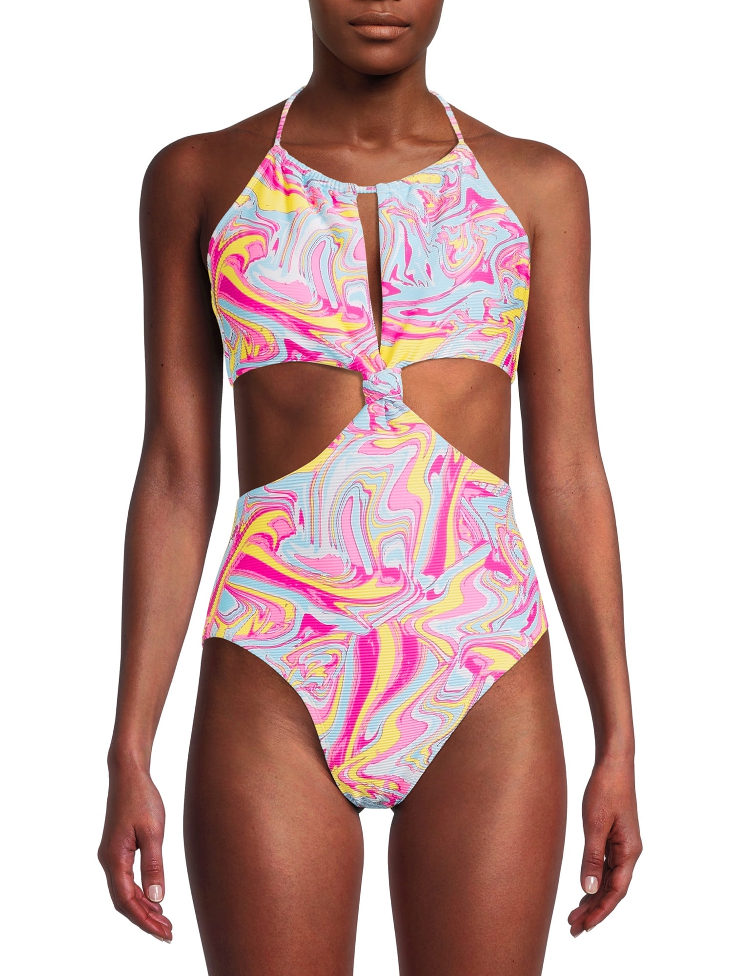 Knit one piece swimsuit cheap