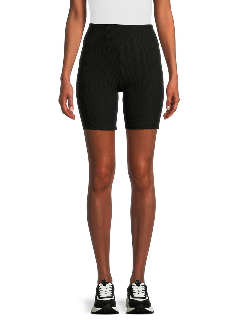 No Boundaries Juniors Ribbed Bike Shorts XS-XXXL Rayon Spandex