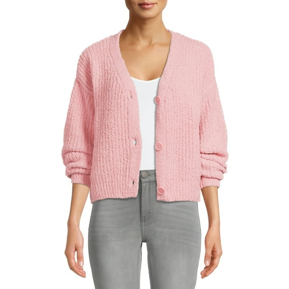 No Boundaries Juniors' Ribbed Cardigan