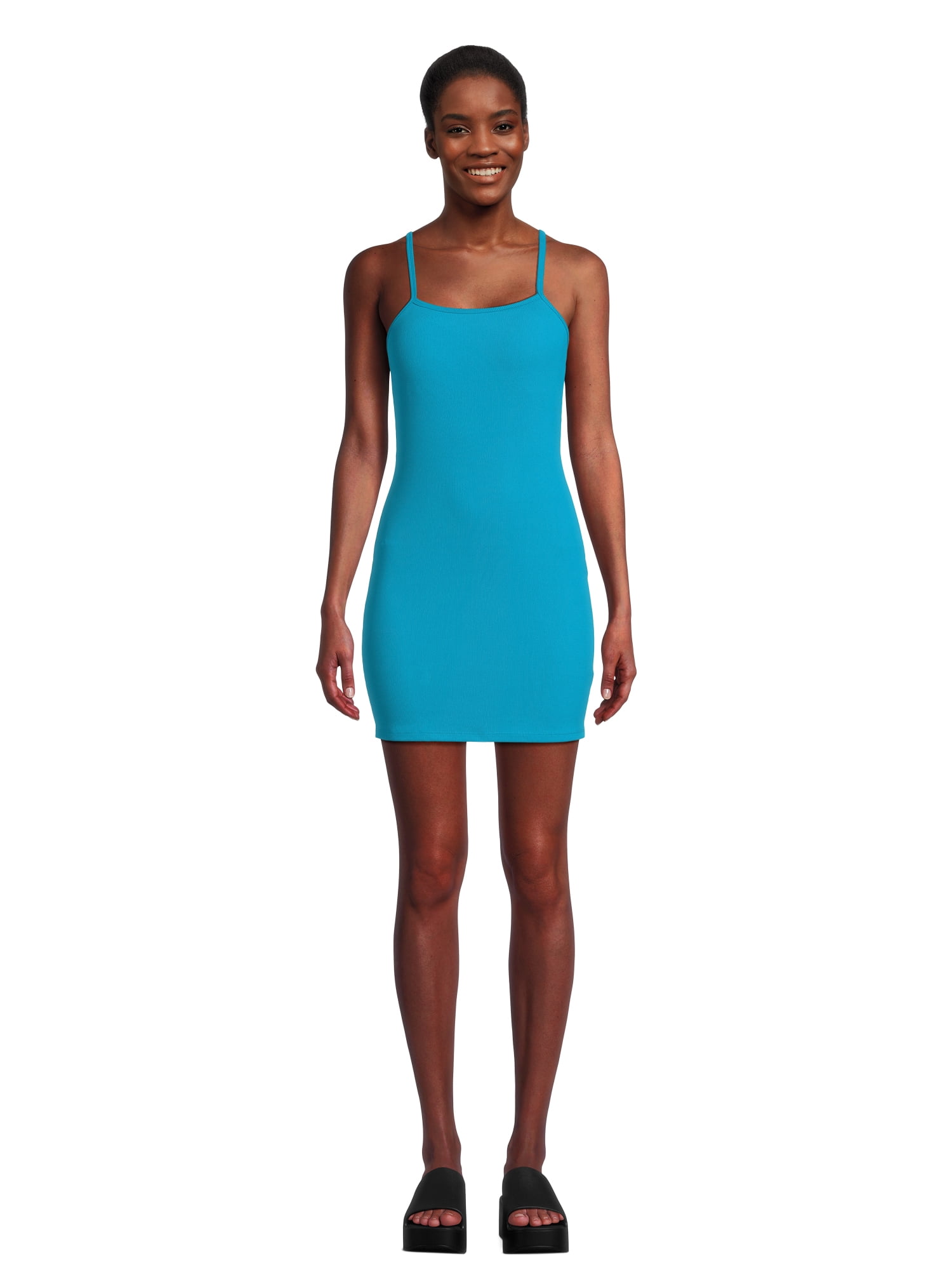 No Boundaries Juniors Ribbed Knit Cami Mini Dress, Sizes XS-XXXL -  Walmart.com