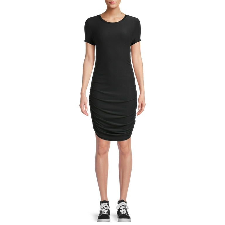 No Boundaries Juniors' Ruched Mini Dress - Walmart.com