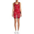 thumbnail image 1 of No Boundaries Juniors' Ruched Tank Top and Shorts Active Set, 2-Piece, 1 of 5