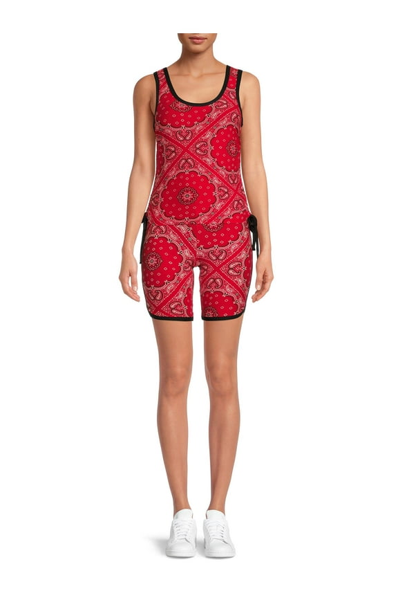 Juniors' Ruched Tank Top and Shorts Active Set, 2-Piece