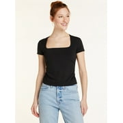 NO BOUNDARIES Juniors’ Ruched Top with Short Sleeves, Sizes XS-XXXL