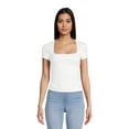 thumbnail image 1 of No Boundaries Juniors’ Ruched Top with Short Sleeves, Sizes XS-XXXL, 1 of 5