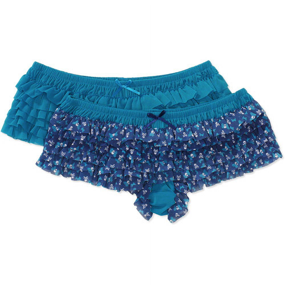 No Boundaries Juniors Ruffle Rhumba Panties, 2Pack